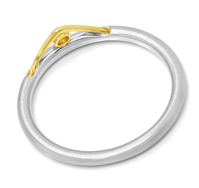 Foto 3 - Feiner Design-Platin und Gold-Ring lupenreiner Brillant, S2138