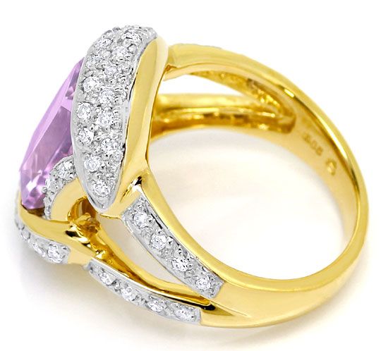 Foto 3 - Gold-Ring mit 3,4ct Lila Amethyst und 60 Diamanten, 14K, S3248