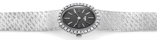 Foto 1 - Brillant Damen Uhr, 32 Diamanten, 18K Weißgold Topuhr, U1048