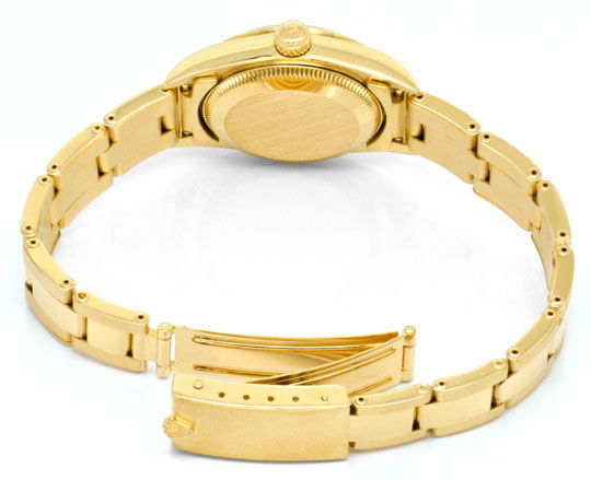 Foto 5 - Rolex Gelbgold Damen-Armbanduhr Oyster Perpetual Topuhr, U1293